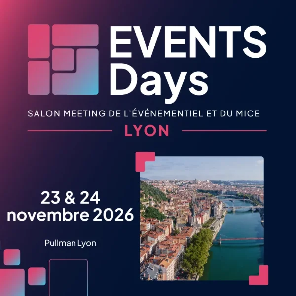 Visuel EVENTS Days à Lyon, format carré 1:1 (1080 × 1080)