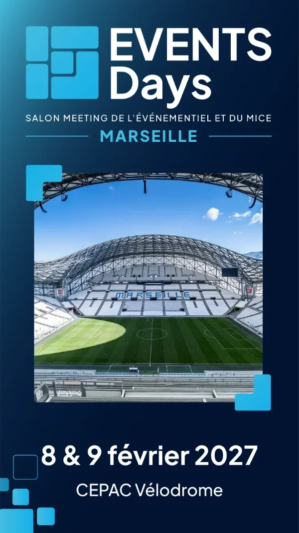 Visuel EVENTS Days à Marseille 2027, format story 9:16 (1080 × 1920)